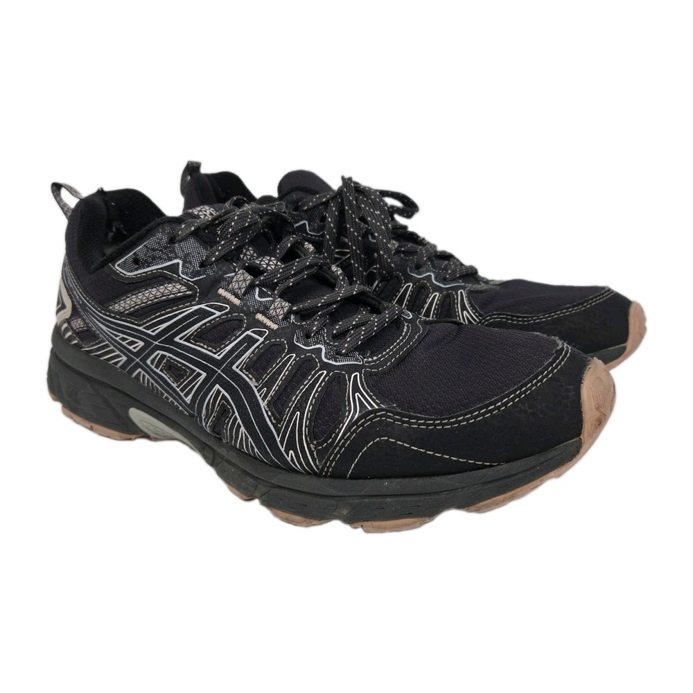 ASICS Shoes Womens Sz 9 Black Gel Venture 7 Running Sneakers Mesh Low 1012A983
